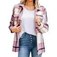 thumbnail image 1 of njshnmn Shackets For Women 2023 Long Sleeve Shackets Womens Button Down Coats Blouse, XXL, 1 of 7