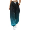 thumbnail image 1 of njshnmn Women's Jogger Pants Drawstring Waist Jogger Pant with Pockets, Blue, M, 1 of 4