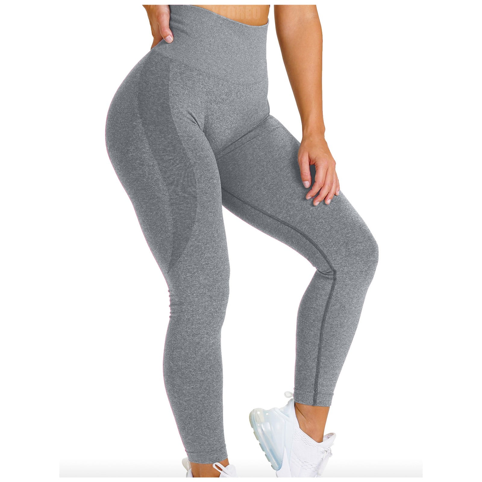 njshnmn Plus Size Leggings High Waisted Tummy Control No See Through  Workout Yoga Pants, Khaki, M 
