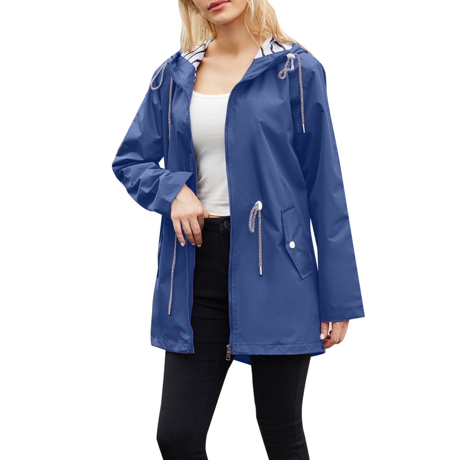 njshnmn Womens Rain Jacket Waterproof Coat with Hood Women's Long