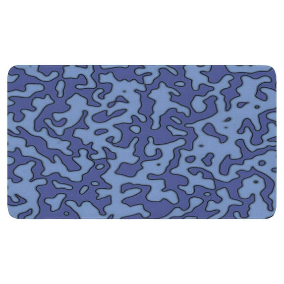 nmbnswo Blue Ocean Camouflage Door FlaxoidTextile Bath Mats