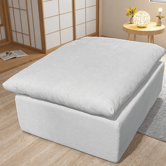 no Assembly Required Minimalist White Modular Sectional Sofa Plush Comfort
