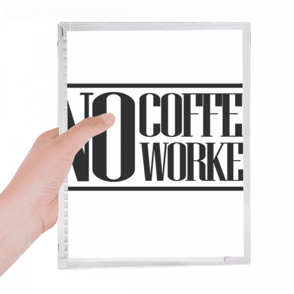 no coffee no workee quote notebook loose diary refillable journal statiry