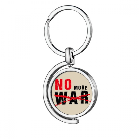 no more war love peworld rotating keychain metal keyring holder