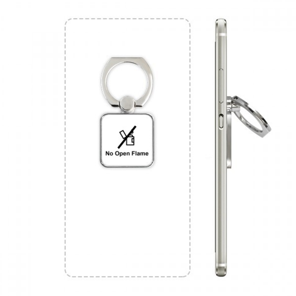 no open flame black symbol pattern square cell ph  stand holder bracket universal support