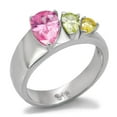 thumbnail image 1 of no plating Stainless Steel Ring AAA GRD CZ Multi TK091 for Women Style High, 1 of 5