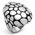 thumbnail image 1 of no plating Stainless Steel Ring Epoxy Jet TK1208 for Women Jet Stone Color Style High Size 9, 1 of 4
