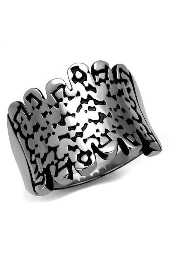 no plating Stainless Steel Ring Epoxy Jet TK2500 for Men Jet Stone Color Style High Size 13