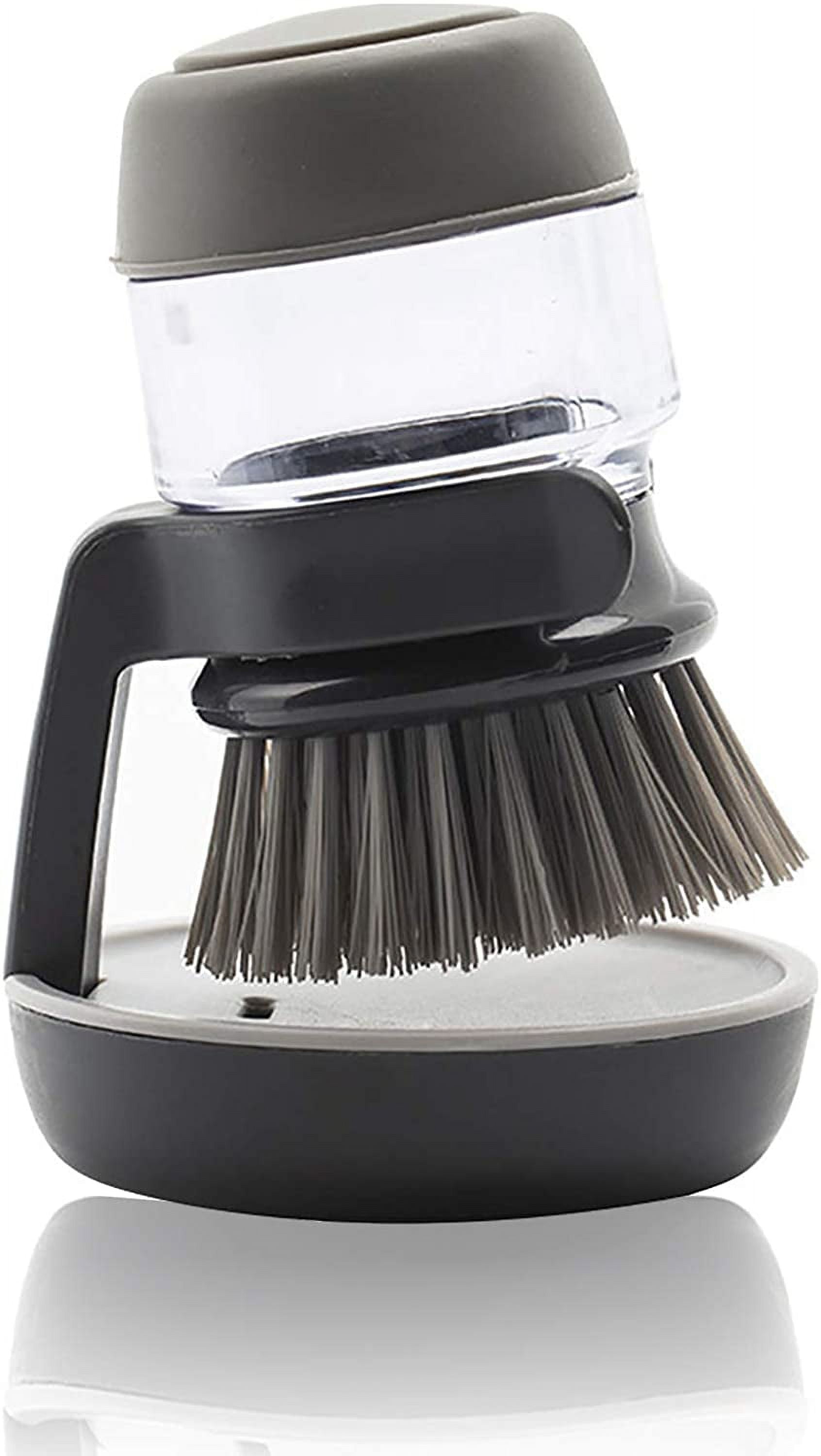 Soap Dispensing Dish Brush Soap Dispensing Palm Brush Dishwashing Removable  Scrub Brushes Dish Scrubber with Holder Kitchen Tool
