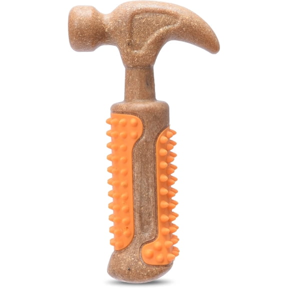 nobrand for Pets Chew Tools Collection, Wood Blend Hammer Chew Toy for Dogs, Compressed Wood with Baking Soda, Safer & Durable Alternative to Chewing Sticks, 7 Inch