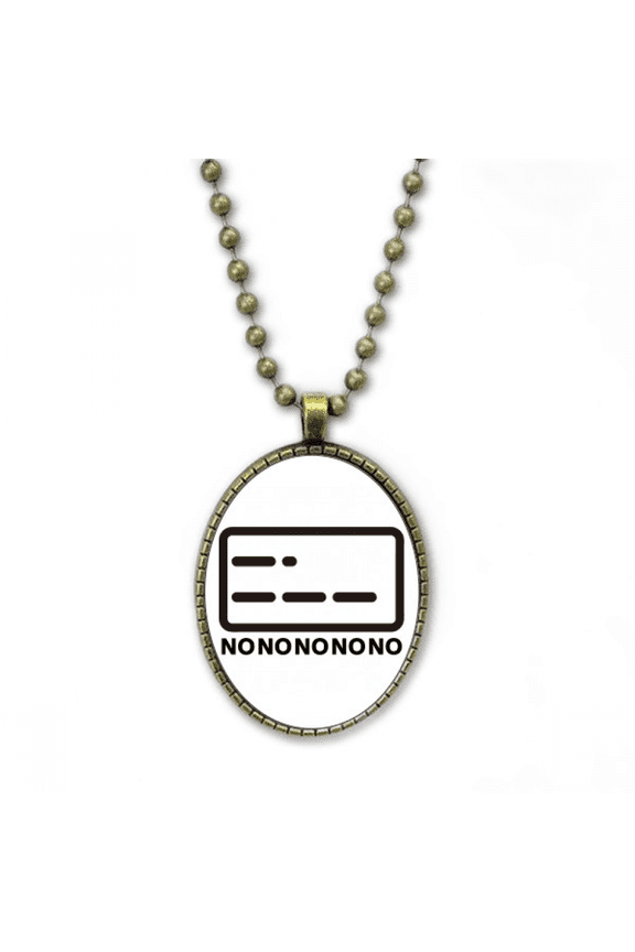 non-dotted line representation morse code necklace vintage chain bead pendant jewelry collection