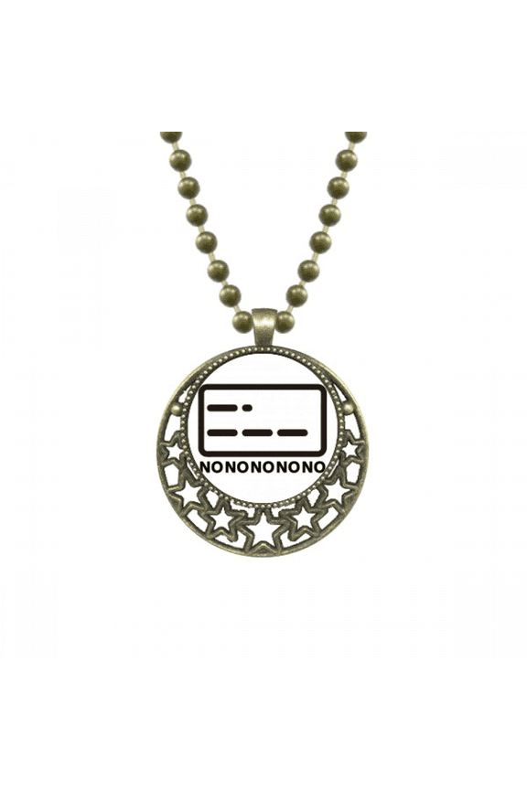 non-dotted line representation morse code pendant star necklmoon chain jewelry