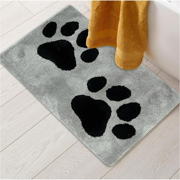 A non-slip, quick-dry pet mat for dogs and cats. Made of soft microfiber, it's suitable for the bathroom, grooming, or entryway. Machine washable, with dimensions of 36"x24".