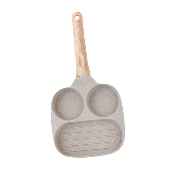 non sticky 3 Section Pancake pan Cleaning Sectional Skillet Durable Divided Frying Grill pan Kitchen Pancake Camping Cookware Plett