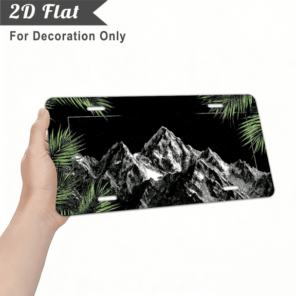 none Car P Is for Decorative Use Only, 1pc 2D Flat Plate Specifically Designed for Both Men and Women as a License Plate Cover and Frame, License Plate Sign, License Plate Cover, Aluminum Licens