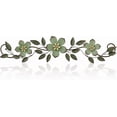 thumbnail image 1 of norband Metal Flower Wall Decor Vintage Spring Metal Flower Wrought Iron Scroll Sculpture 15.7''x3.7'' Farmhouse Leaf Wall Decor with Nails for Summer Bedroom Kitchen Indoor Outdoor(Green), 1 of 12