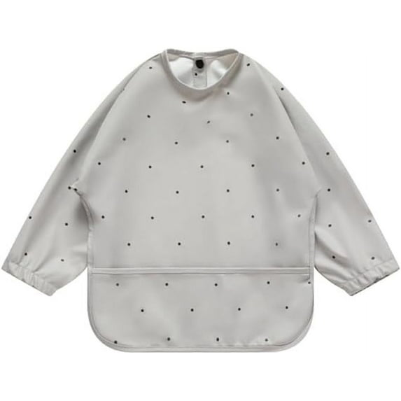 norinori Baby Weaning Bib With Sleeves Feeding Bibs - Waterproof Bibs Coverall bibs for baby toddler from 6-36 Months soft With Large Pocket Easy to Clean