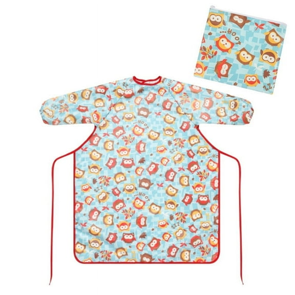 norinori Coverall Baby Feeding Bib - Long Sleeve Bib Attaches and Fully Cover to Baby Highchair, ,Machine Washable, Baby Bib For 6 Month to 3 Years