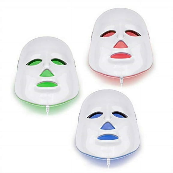 norlanya photon therapy facial skin care treatment machine facial toning mask - blue red green photon light