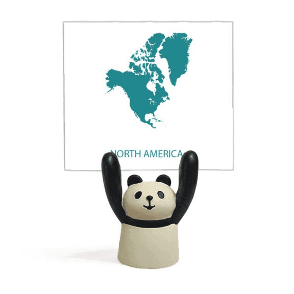 north amecontinent outline map Memo Holder Cartoon Animal Panda Stand Decoration