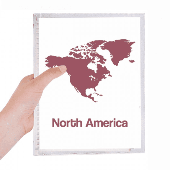 north amecontinent outline map notebook loose diary refillable journal statiry
