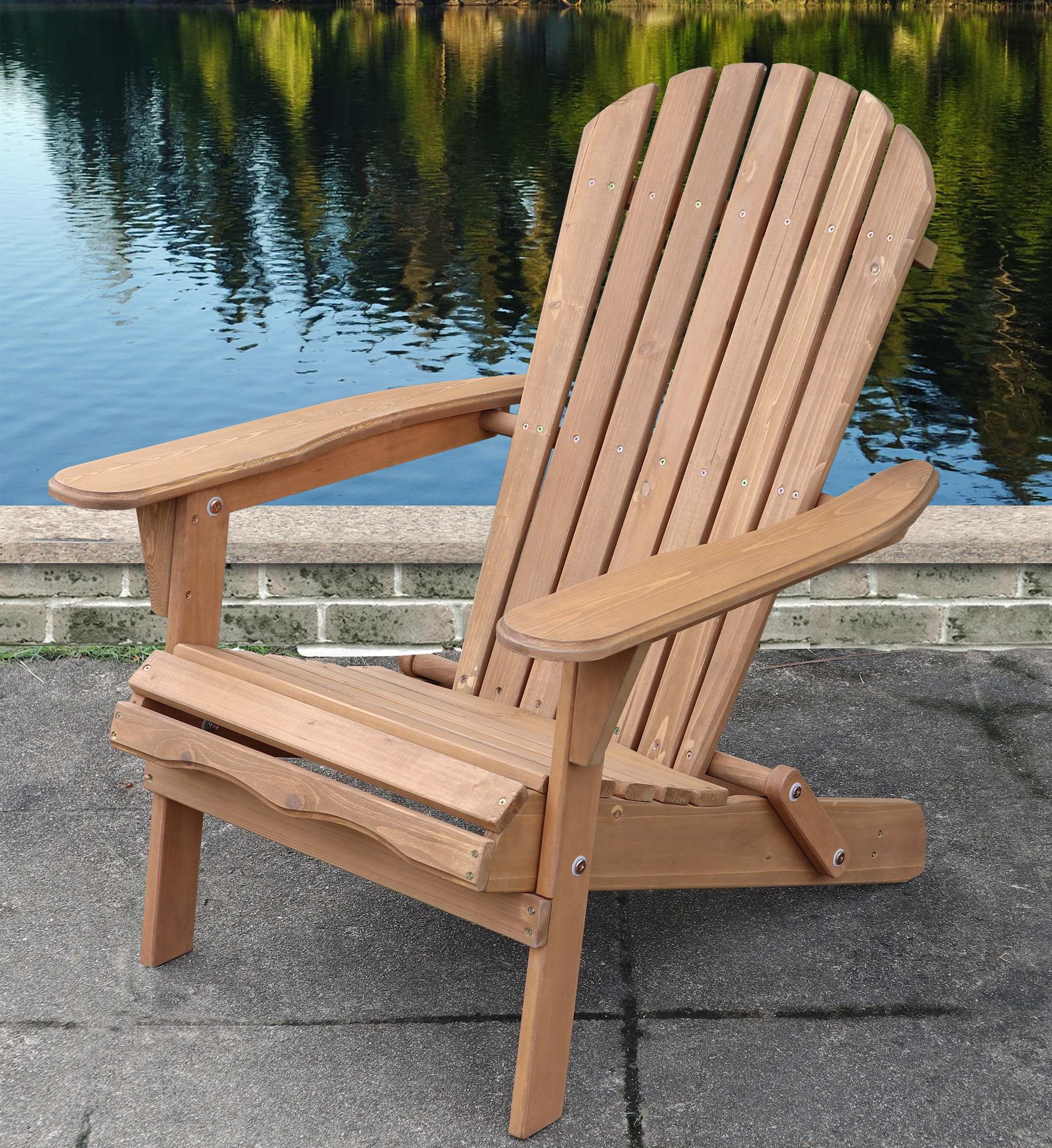 Pre-Stained Folding Adirondack Chair