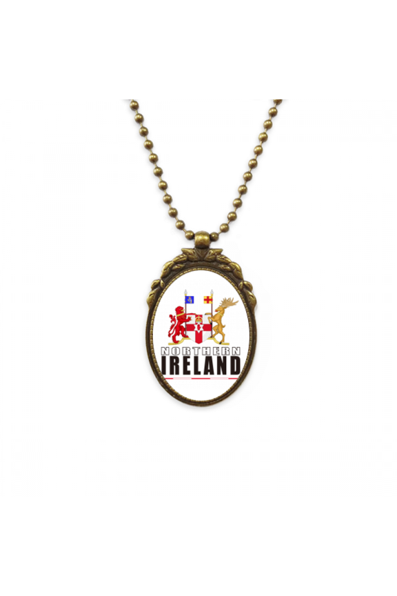 northern ireland logo map flag antique necklace vintage bead pendant keychain