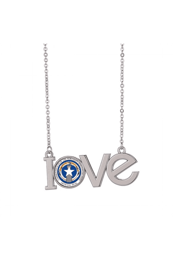northern mariana islands national emblem love necklace pendant charm jewelry
