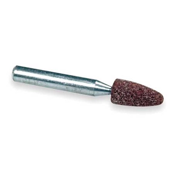 norton pacesetter vitrified bond abrasive mounted point, aluminum oxide, b52 shape, 1/4" spindle diameter, 3/8" diameter, 3/4" thickness, grit 60 (pack of 5)