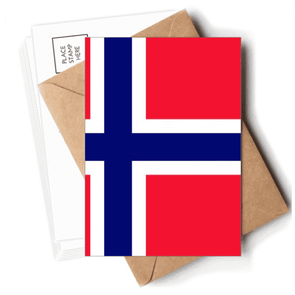 norway national flag eu country Postcards Envelopes Blank Note Cards Mailing
