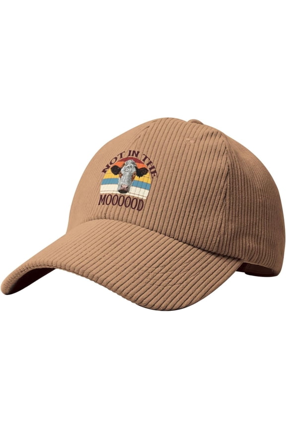not in The moooood Corduroy Baseball Cap Vintage Adjustable Women's Men's Trucker Cap for Outdoor Travel