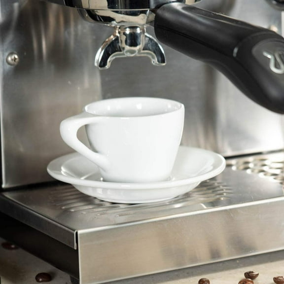 notNeutral LINO Porcelain Cup & Saucer Double Cappuccino 6 oz (White, 1)