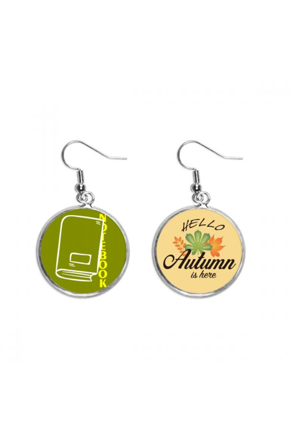 notebook recording learning teaching earring dangle autumn earring jewelry