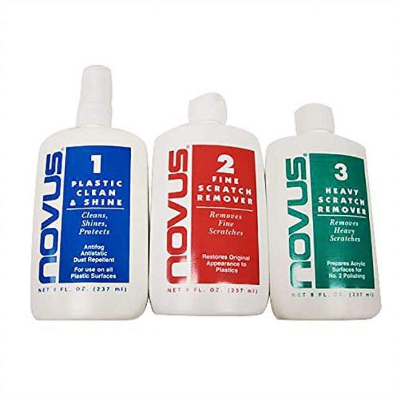 Novus High Quality Plastic Polish & Cleaning Set - 8 oz. Bottles, Great ...