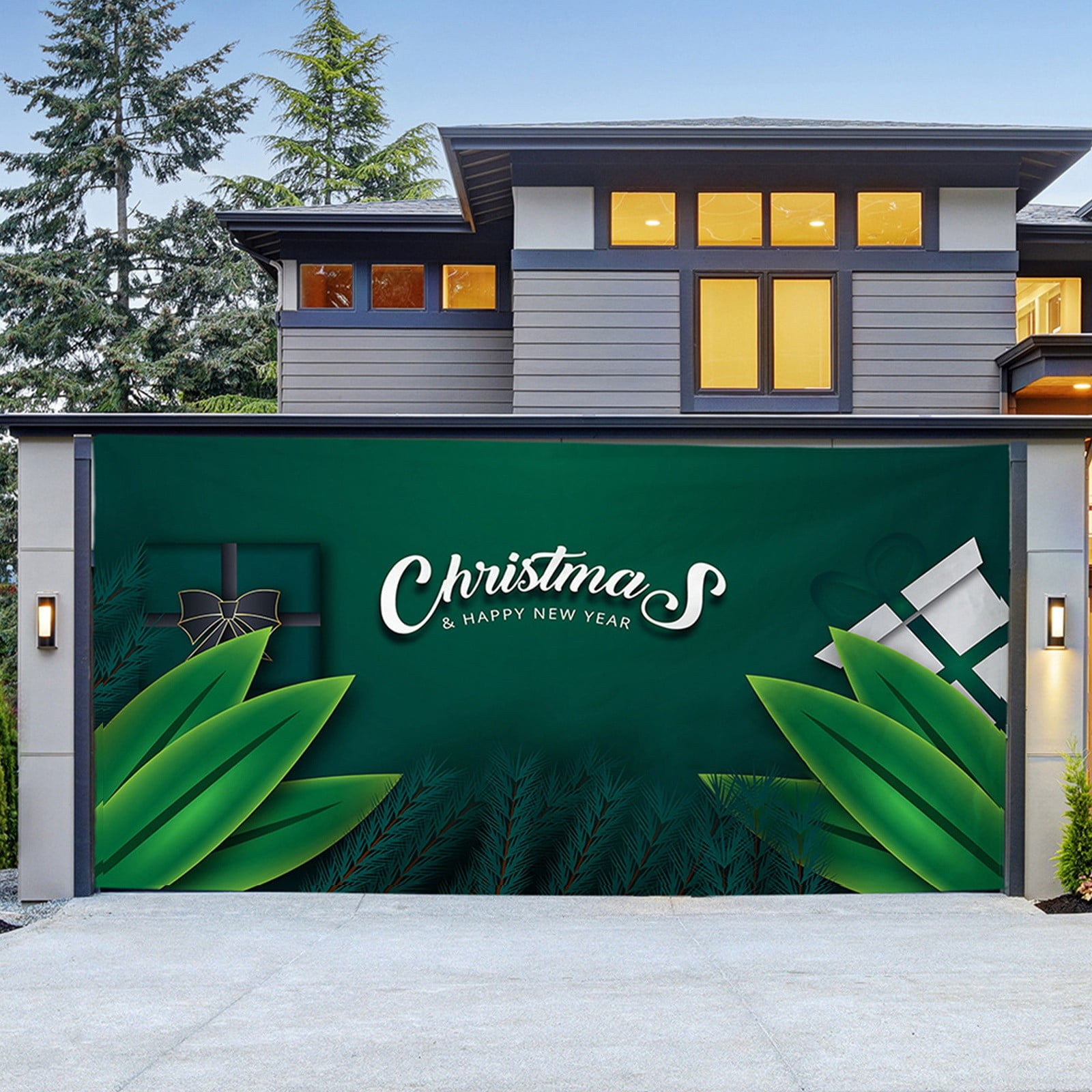 npkgvia Christmas Decorations,Tapestry,Christmas Outdoor Garage Door