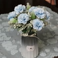 npkgvia Fake Flowers,Decorative Artificial Flowers in Vase for Living