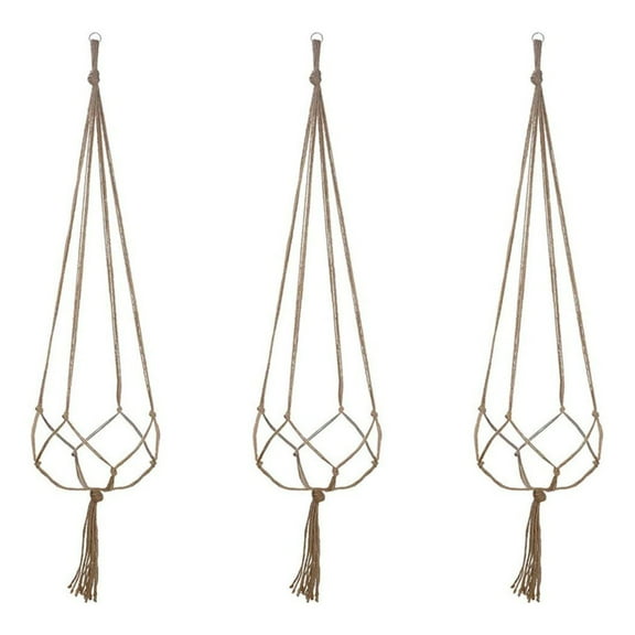 npkgvia Hanging Planters for Indoor Plants,Macrame Plant Hanger,3PCS Plant Hanger Flower Pot Cotton Rope Wall Plant Holder Indoor Home Decor,Hanging Baskets for Plants,Hanging Pots for Plants Indoor