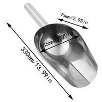 npkgvia Hot sale!Ice Scoop,Small Shovel,,CutleryIce Scoop, Ice Scoop for Multi-Purpose Use,Stainless Steel Metal Food Scoop Kitchen Restaurant Bar Party Wedding Ice Machine Heavy,Dinnerware,Silver 1