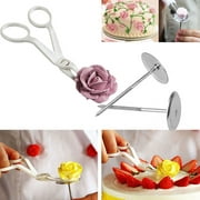 npkgvia Kitchen Gadgets Cooking Utensils Set Cake Tools Cupcake Icing Scissors+Nail Flower Decorating 3Pcs Bake Piping Bakeware Tools