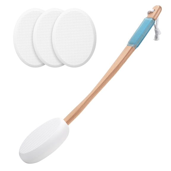 npkgvia Clearance,Lotion Applicator For Back Feet 3 Replaceable Pads With 1 Long Handled Back Lotion Applicator For Elderly Women,Cleaning Brush,Multi-color