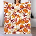 thumbnail image 1 of npkgvia Throw Blanket,Living Room Curtains,Thanksgiving Pumpkin Maple Leaf Printed Flannel Fall Blanket, Decorative Couch, Sofa, Travel, Lap, Bed Throw Blanket,Accessories,Clearance, 1 of 4