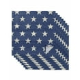 thumbnail image 1 of nqOlkjepod 4th of July Cloth Napkins Set of 8 Reusable Dinner Napkins, Vintage Independence Day Blue Star Cocktail Napkin Washable Table Napkins for Wedding/Holiday Party/Baby Shower 20"x20", 1 of 8