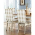 thumbnail image 1 of nqOlkjepod Beige Plaid Chair Covers Set of 4, Decorative Chair Back Cover, Spring Summer Farmhouse Buffalo Checkered Dining Room Chair Slipcovers Removable Chair Protectors Covers for Party Banquet, 1 of 7