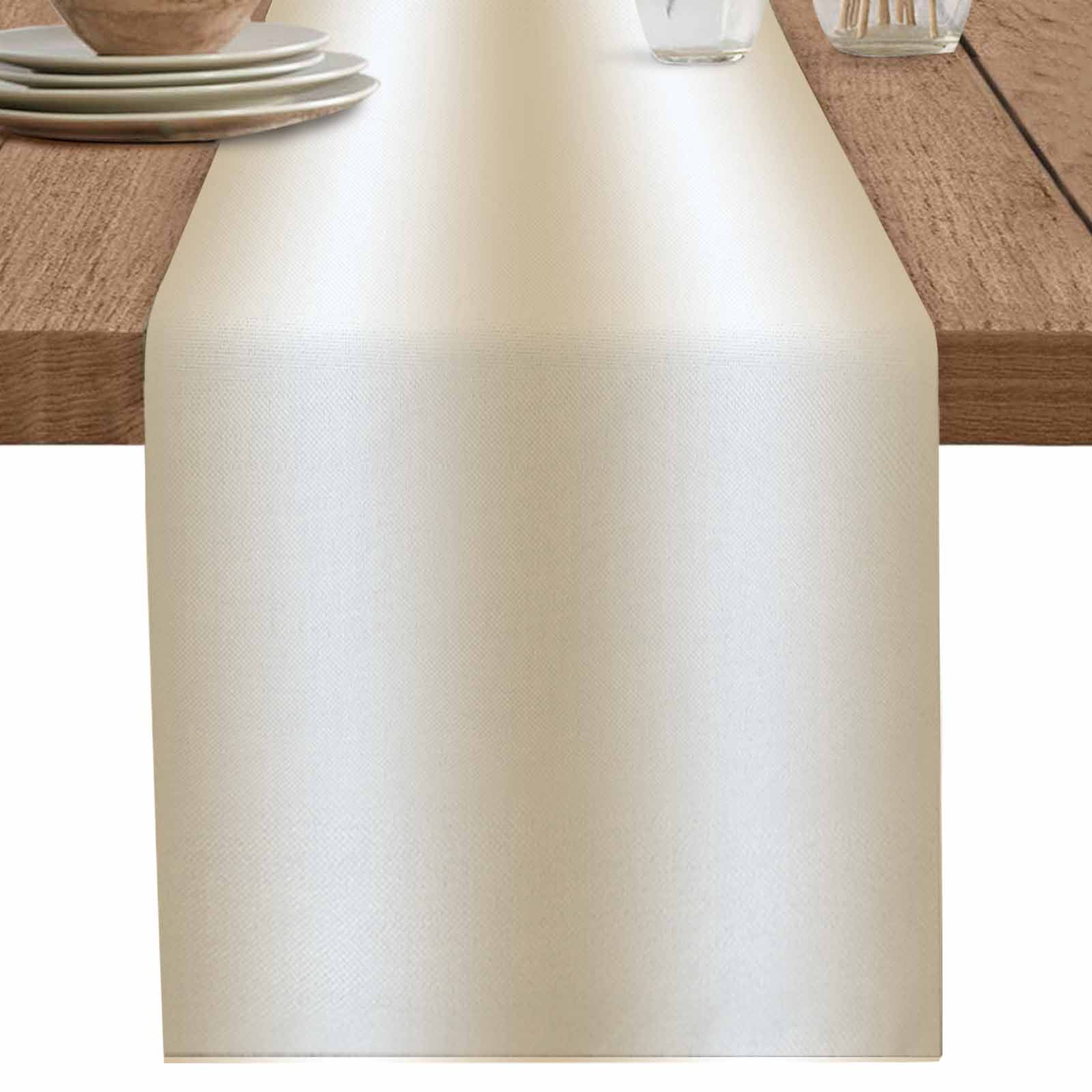 nqOlkjepod Beige White Ombre Table Runner 72 Inches Long Farmhouse ...