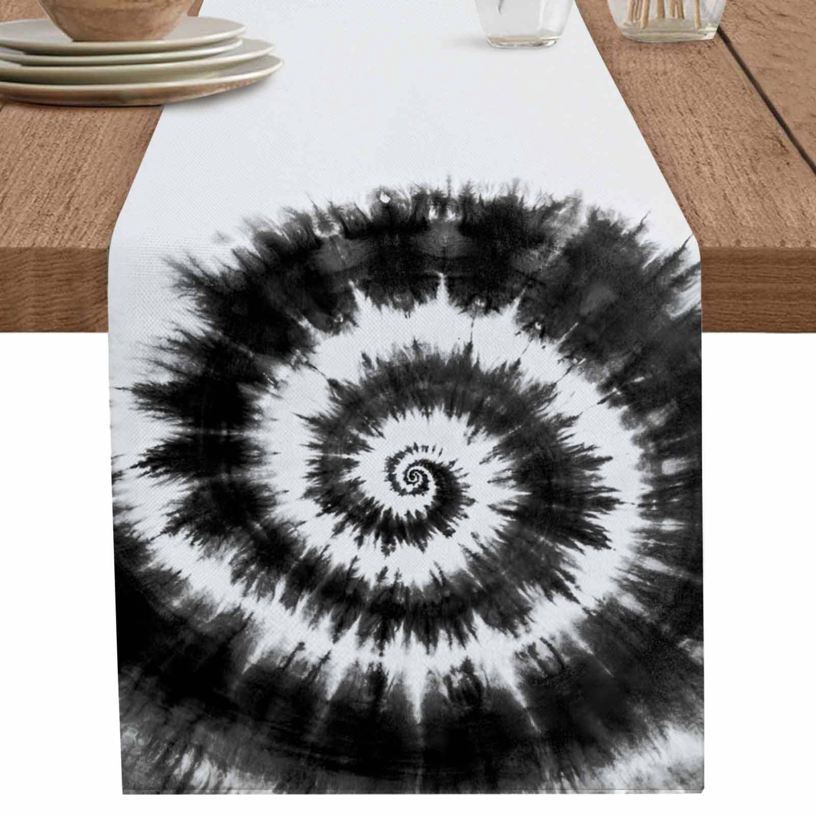 nqOlkjepod Black Gray Ombre Table Runner 72 Inches Long Farmhouse Dress ...