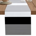 thumbnail image 1 of nqOlkjepod Black Stripe Table Runner 70 Inches Long Farmhouse Dress Scarves, Modern Rustic Horizontal Black Striped Dining Tablerunner for Coffee Table/Kitchen Island/Party Décor, 13" x 70", 1 of 8