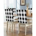 thumbnail image 1 of nqOlkjepod Black White Plaid Chair Covers Set of 8, Decorative Chair Back Cover, Spring Farmhouse Buffalo Checkered Dining Room Chair Slipcovers Removable Chair Protectors Covers for Party Banquet, 1 of 7
