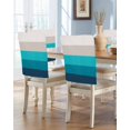 thumbnail image 1 of nqOlkjepod Blue Aqua Ombre Chair Covers Set of 6, Decorative Chair Back Cover, Modern Abstract Art Farmhouse Striped Dining Room Chair Slipcovers Removable Chair Protectors Covers for Party Banquet, 1 of 7
