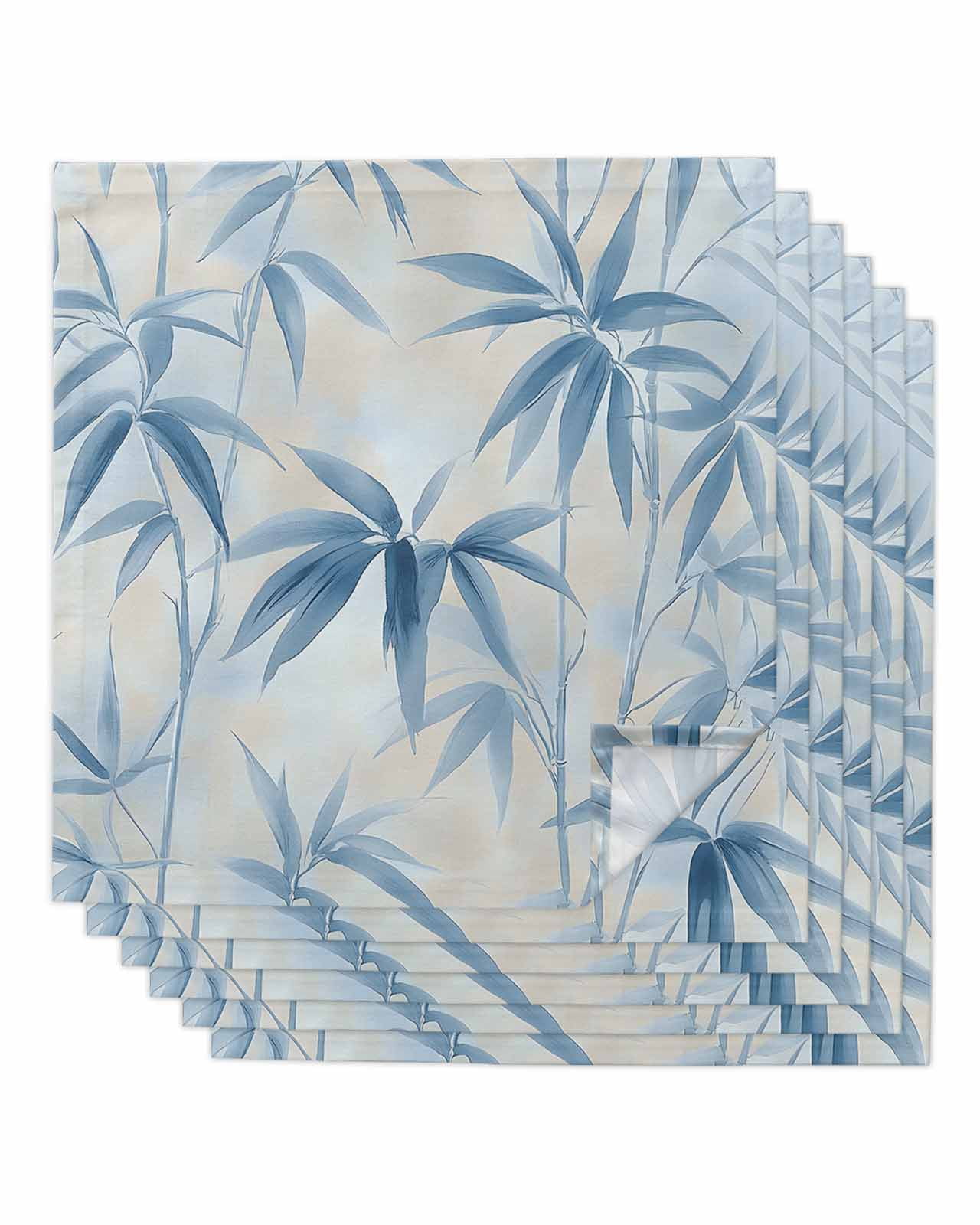 nqOlkjepod Blue Botanical Cloth Napkin…