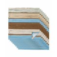 thumbnail image 1 of nqOlkjepod Blue Brown Wood Grain Cloth Napkins Set of 8 Reusable Dinner Napkins, Farmhouse Country Chic Stripes Cocktail Napkin Washable Table Napkins for Wedding/Holiday Party/Baby Shower 20"x20", 1 of 8